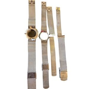 Lot of 4 Skagen Stainless Steel Mesh Watch Bands | Milanese Style Mixed‎ Lengths